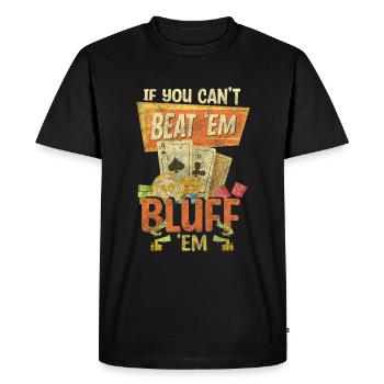 Ace Hold'em Poker - Men's Premium Organic T-Shirt - black - Front - Nico (187cm)