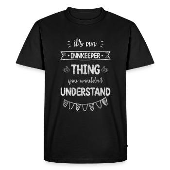 Restaurant Profession Cosy - Men's Premium Organic T-Shirt - black - Front - Nico (187cm)