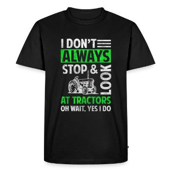 Agriculteur Attaché Véhicule agricole - T-shirt Premium bio Homme - noir - Devant - Nico (187cm)