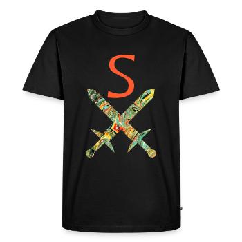 Épées croisées E 200 S - T-shirt Premium bio Homme - noir - Devant - Nico (187cm)
