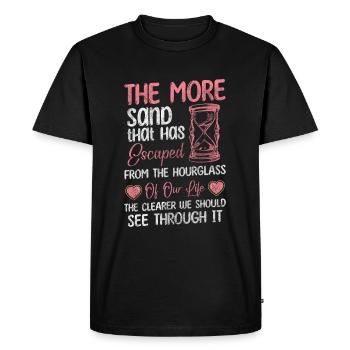 Compte à rebours moderne en sablier - T-shirt Premium bio Homme - noir - Devant - Nico (187cm)