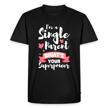 Parents Père Solo - T-shirt Premium bio Homme - noir - Devant - Nico (187cm)