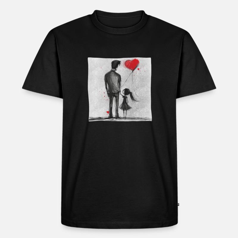 True love - Männer Premium Bio T-Shirt - Schwarz