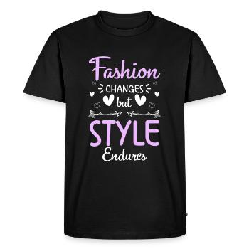 Défilé de vêtements de mode - T-shirt Premium bio Homme - noir - Devant - Nico (187cm)