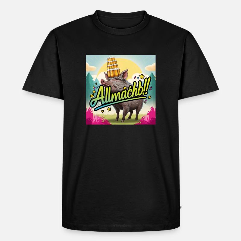 ALLMÄCHD DER EBER - Männer Premium Bio T-Shirt - Schwarz