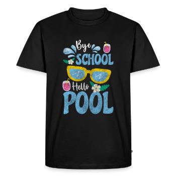 Célébration de la piscine - T-shirt Premium bio Homme - noir - Devant - Nico (187cm)