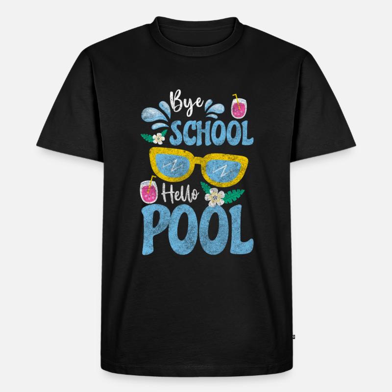 Swimming Pool Feier - Männer Premium Bio T-Shirt - Schwarz