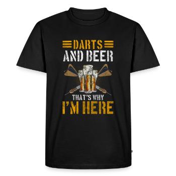 Compétition de cibles de fléchettes - T-shirt Premium bio Homme - noir - Devant - Nico (187cm)