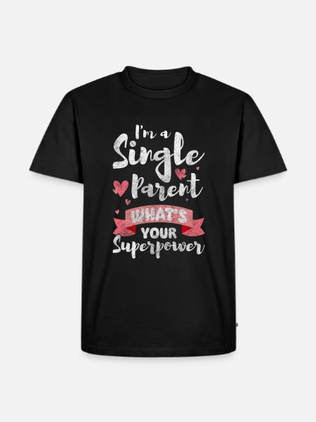 Single Parent Partner Mother - Men's Premium Organic T-Shirt - black