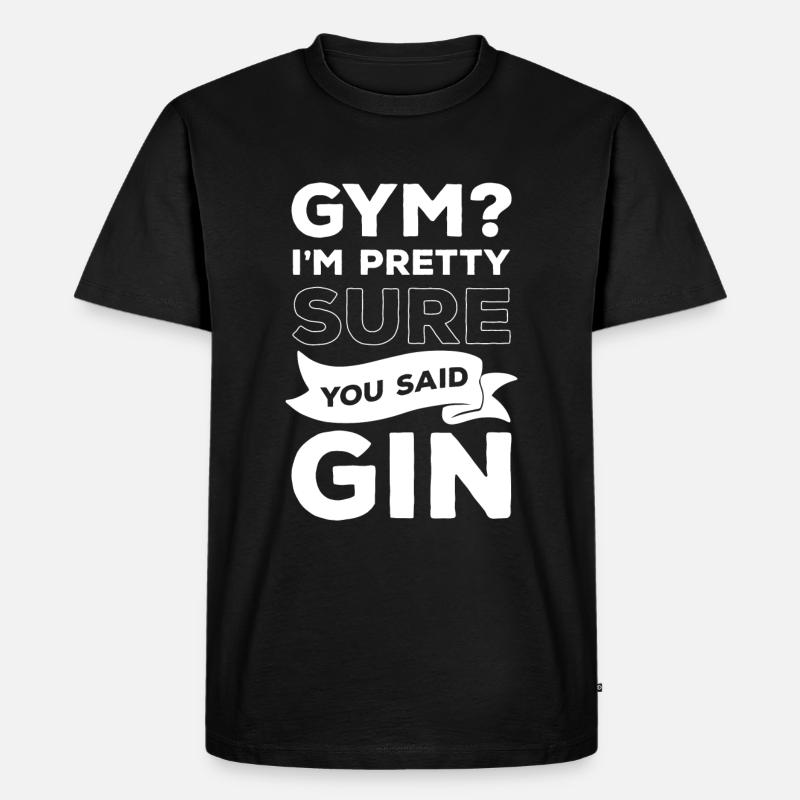 Gin Genuss Trinker Schnaps - Männer Premium Bio T-Shirt - Schwarz