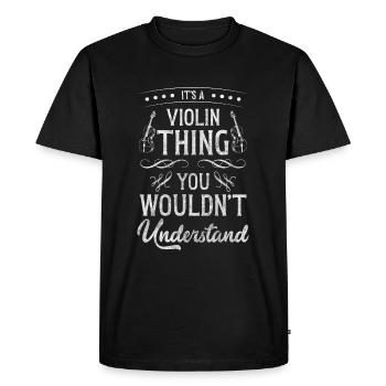 Violin Concerto Classical Symphony - Men's Premium Organic T-Shirt - black - Front - Nico (187cm)