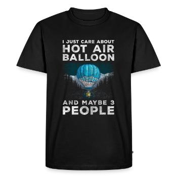 Balloon Ride Fun Trip - Men's Premium Organic T-Shirt - black - Front - Nico (187cm)