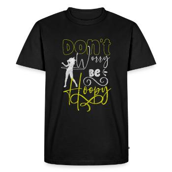 Hula Hooper Fitness Workout Mature Sports - Men's Premium Organic T-Shirt - black - Front - Nico (187cm)