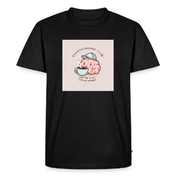 Penseur excessif - T-shirt Premium bio Homme - noir - Devant - Nico (187cm)