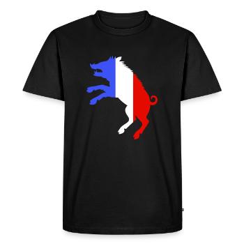 Sanglier Bleu Blanc Rouge - Men's Premium Organic T-Shirt - black - Front - Nico (187cm)