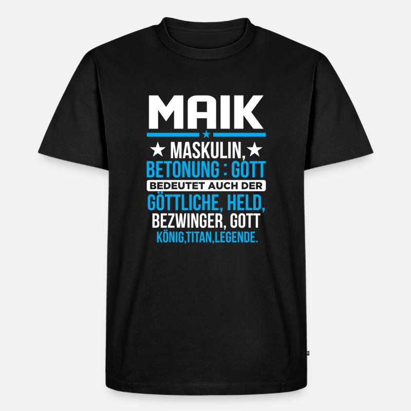 MAIK - Titan - Männer Premium Bio T-Shirt - Schwarz
