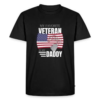 Mon ancien combattant préféré est la Journée des anciens combattants de mon père - T-shirt Premium bio Homme - noir - Devant - Nico (187cm)