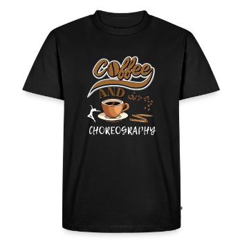 Citation d’instructeur de danse amusante café et chorégraphie - T-shirt Premium bio Homme - noir - Devant - Nico (187cm)