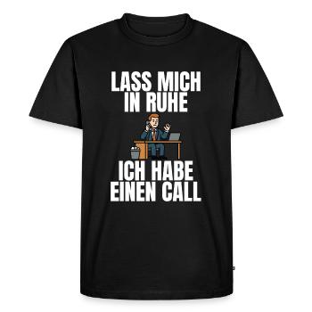 Appel important - Ne pas déranger - T-shirt Premium bio Homme - noir - Devant - Nico (187cm)