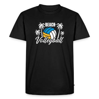 Beach-volley - T-shirt Premium bio Homme - noir - Devant - Nico (187cm)