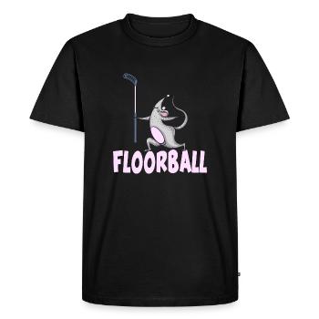 floorball floorball floorball saison - T-shirt Premium bio Homme - noir - Devant - Nico (187cm)