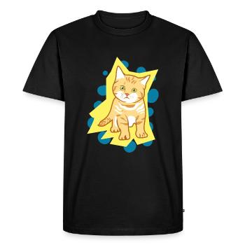 Sweet sad cat baby - Men's Premium Organic T-Shirt - black - Front - Nico (187cm)