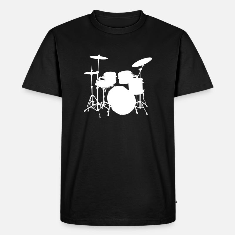 Trommeln - Männer Premium Bio T-Shirt - Schwarz