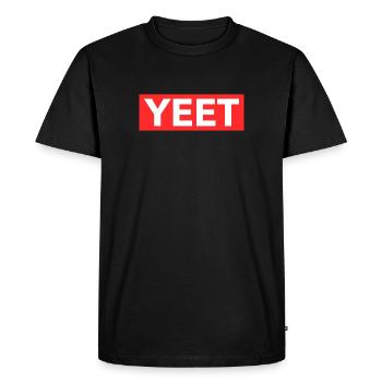YEET - Men's Premium Organic T-Shirt - black - Front - Nico (187cm)