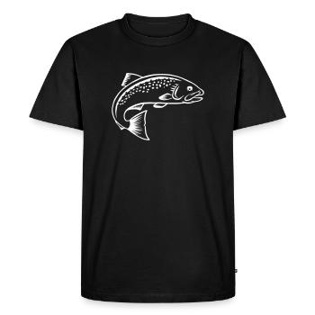 Saumon - T-shirt Premium bio Homme - noir - Devant - Nico (187cm)