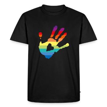 pride - pace - Men's Premium Organic T-Shirt - black - Front - Nico (187cm)