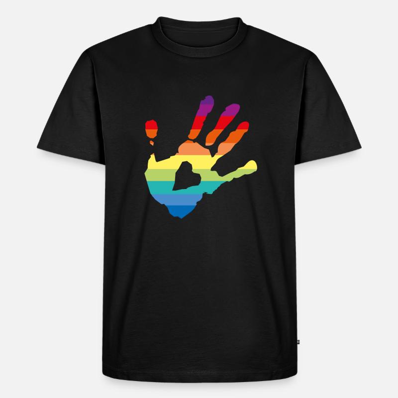 pride - pace - Männer Premium Bio T-Shirt - Schwarz
