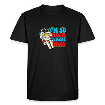 High au moment T-shirt gave Bong Gras cadeau - T-shirt Premium bio Homme - noir - Devant - Nico (187cm)
