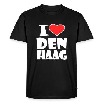 I Love La Haye - T-shirt Premium bio Homme - noir - Devant - Nico (187cm)