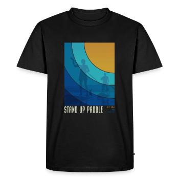 SUP Stand Up Paddle Paddling Paddler Chihuahua - Men's Premium Organic T-Shirt - black - Front - Nico (187cm)