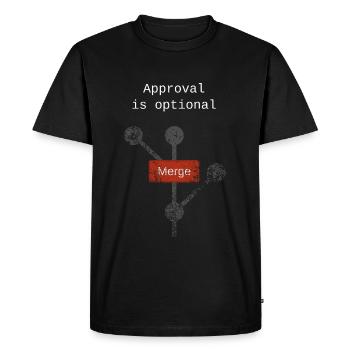 Approval is optional (Coding) - Men's Premium Organic T-Shirt - black - Front - Nico (187cm)