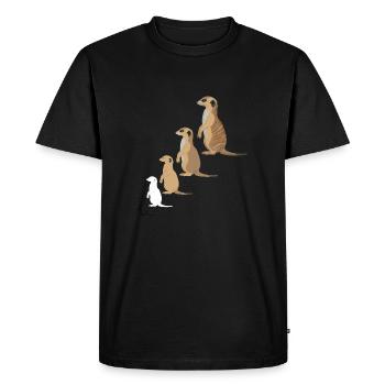 w_erdmaennchen - Men's Premium Organic T-Shirt - black - Front - Nico (187cm)