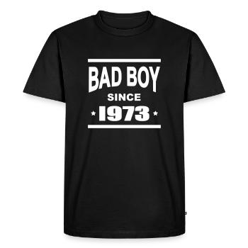 Bad boy since 1973 - T-shirt Premium bio Homme - noir - Devant - Nico (187cm)