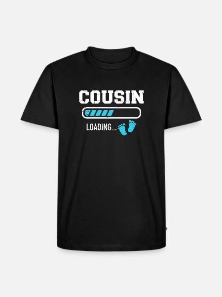 Cousin - Männer Premium Bio T-Shirt - Schwarz