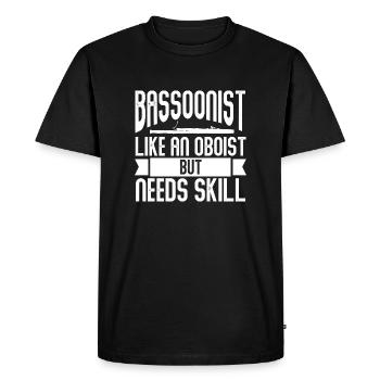 Bassoniste comme un hautboïste, mais a besoin d’habileté | - T-shirt Premium bio Homme - noir - Devant - Nico (187cm)