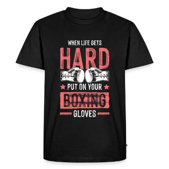 Boxing Boxing Gloves - Men's Premium Organic T-Shirt - black - Front - Nico (187cm)