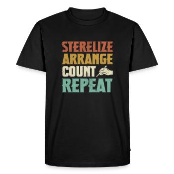 Sterilize Arrange Count Repeat Surgical - Men's Premium Organic T-Shirt - black - Front - Nico (187cm)