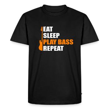 bass player bass guitar bassist electric bass player - Men's Premium Organic T-Shirt - black - Front - Nico (187cm)