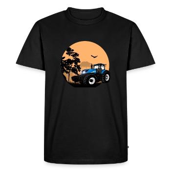 Tracteur - Tracteur - Agriculteur - Agriculteur - T-shirt Premium bio Homme - noir - Devant - Nico (187cm)