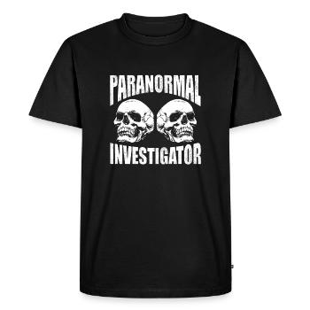 Paranormal Investigator - Skeleton Ghost Hunting - Men's Premium Organic T-Shirt - black - Front - Nico (187cm)