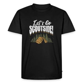 Allons à l’extérieur - T-shirt Premium bio Homme - noir - Devant - Nico (187cm)