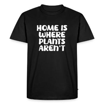 La maison est là où les plantes ne sont pas - T-shirt Premium bio Homme - noir - Devant - Nico (187cm)