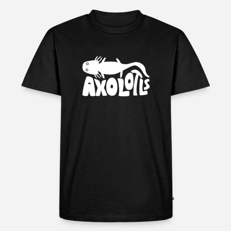 Axolotl - Männer Premium Bio T-Shirt - Schwarz