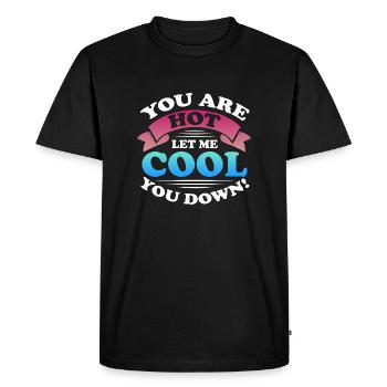 vous êtes chaud, laissez-moi vous rafraîchir Design pour un - T-shirt Premium bio Homme - noir - Devant - Nico (187cm)