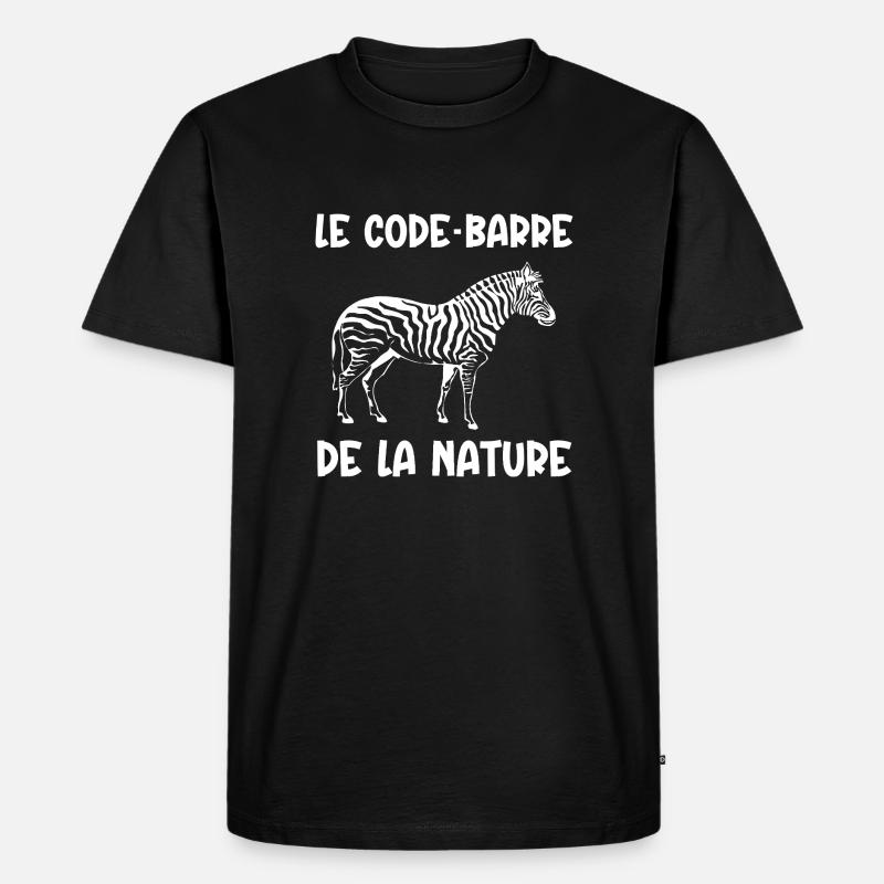 code-barre de la nature - T-shirt Premium bio Homme - noir