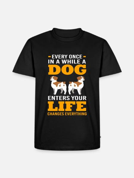 Brittany Dog Brittany Dog - Men's Premium Organic T-Shirt - black
